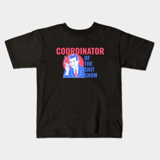 Coordinator of the Shit Show! Vintage retro style and aesthetic Kids T-Shirt